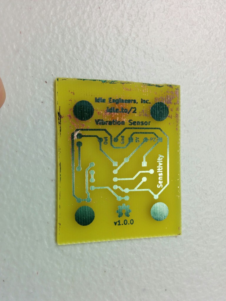 Wider View of First Vibration Sensor Etching